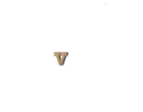 One bronze V for Valor device attachment for ribbon  bar or award medal Type V