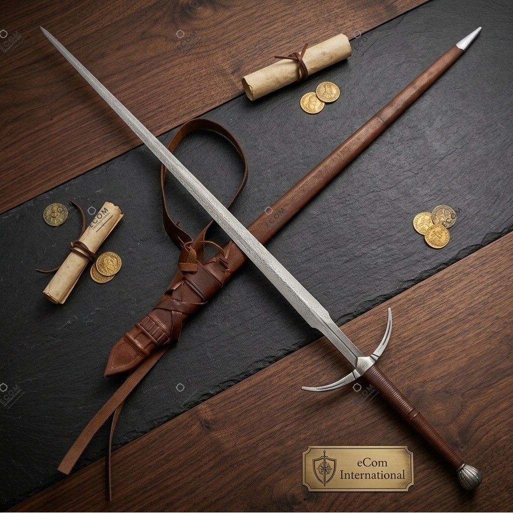 Custom Hand-Forged Viking Long Sword Battle Ready Medieval Sword With Scabbard.