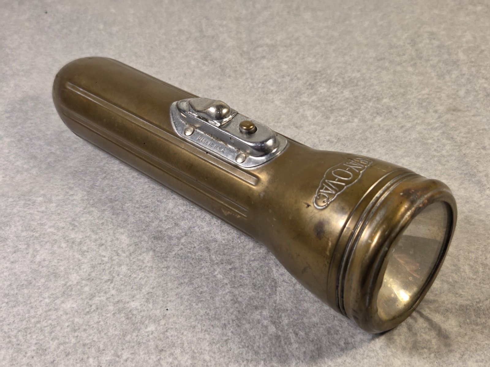Vintage 1930s Ray-O-Vac Copper Bullet Flashlight WORKING art Deco Pat 1774722