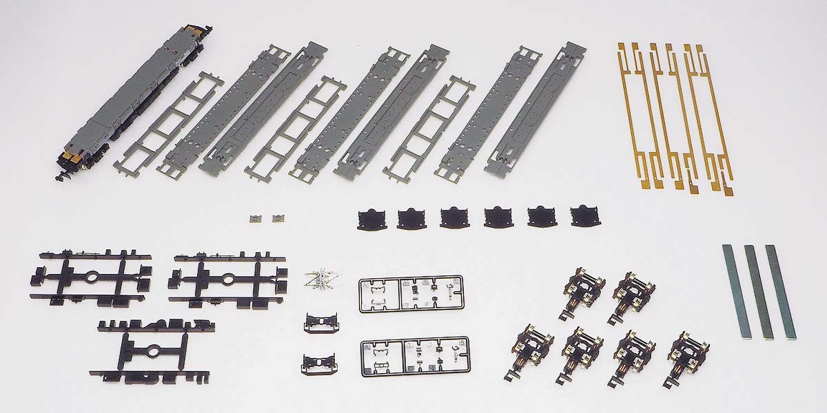 Green Max N Gauge Underfloor Cart Set, Commuting Type, Air Conditioned Car, Basi