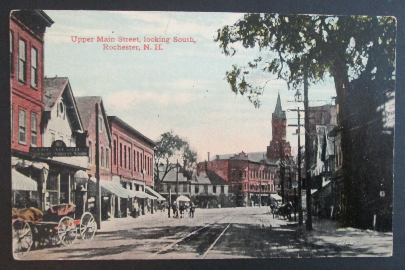 Upper Main Street Rochester NH Unposted DB Postcard