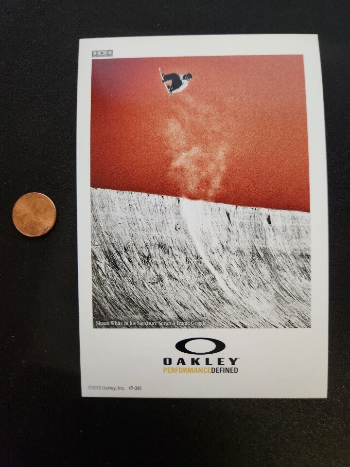 OAKLEY 2010 SHAUN WHITE SNOWBOARD dealer promo display card New Old Stock