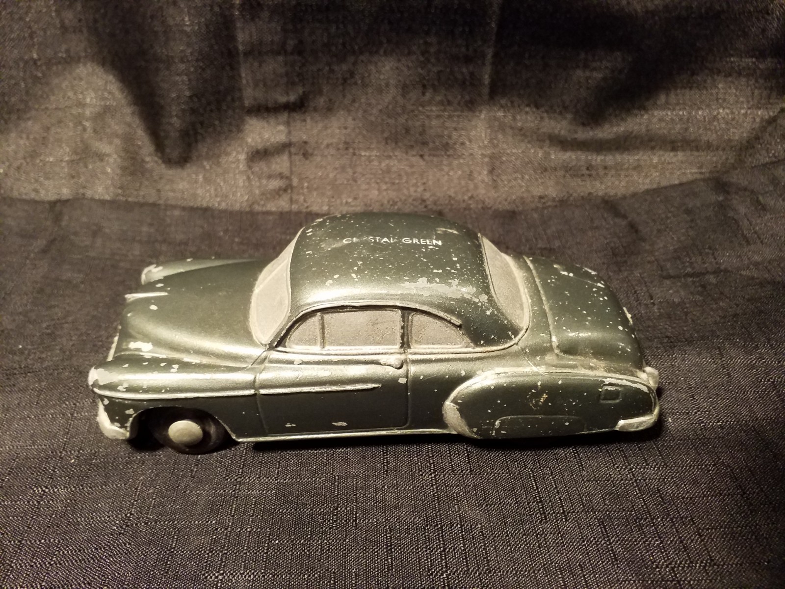 Anthrico Inc Vintage 1950s  Car Coin Bank crystal green car dealership give away