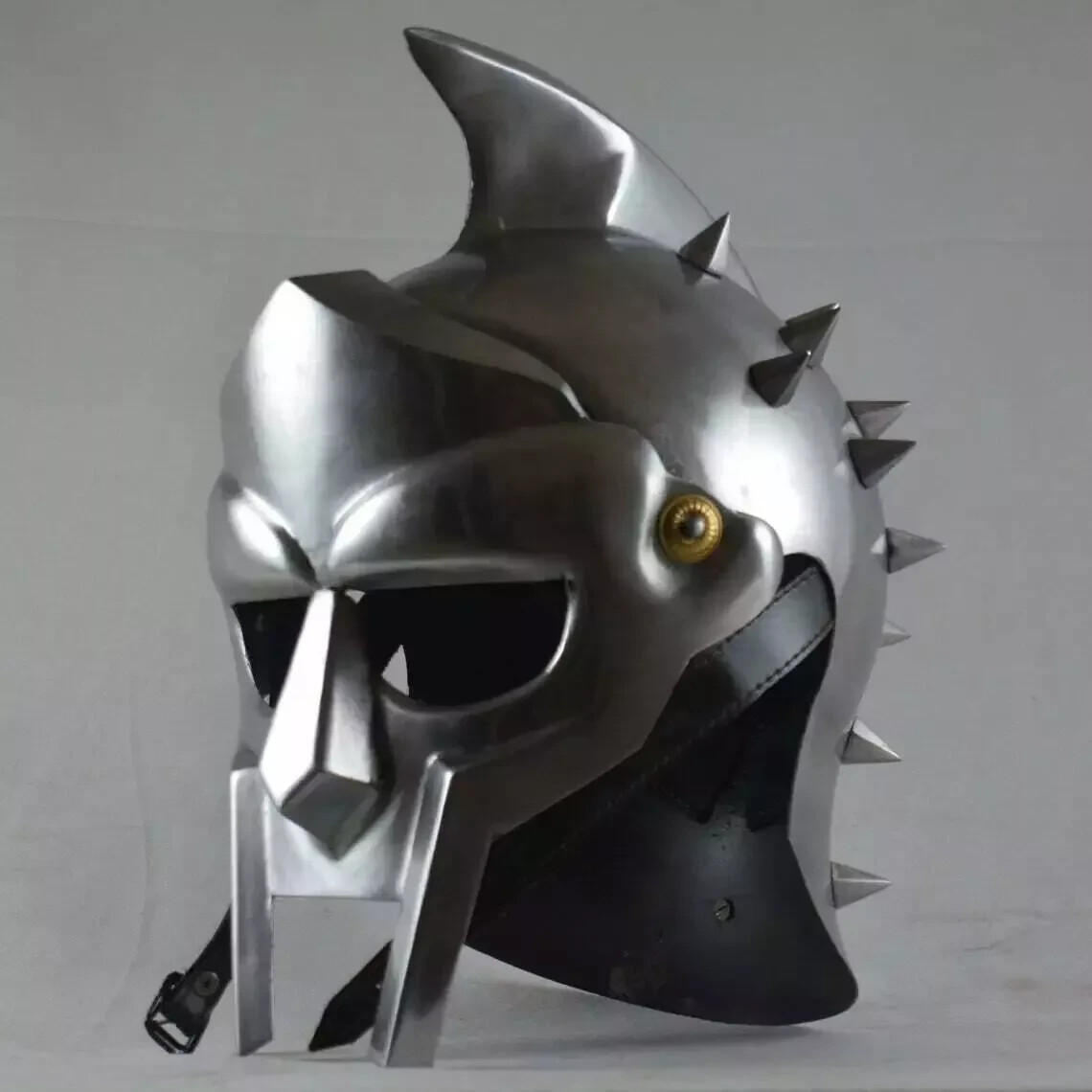 Medieval Maximus Gladiator Helmet Wearable Solid Metal Roman Helmet 
