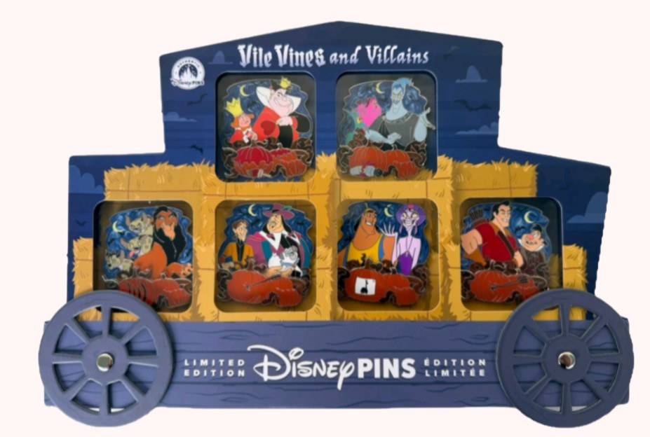 Disney Parks 2026 Halloween Villain Box Pin Set with Chaser Pin LE 2000