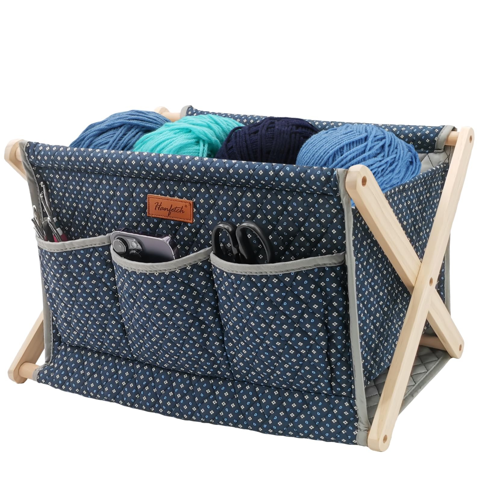 Hanfetch Yarn Caddy Large Size Storage Organizer YS006 for Crochet Knitting