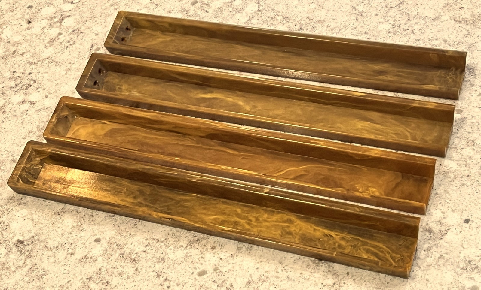 4 Beautiful Vintage Bakelite Catalin Mah Jong Racks