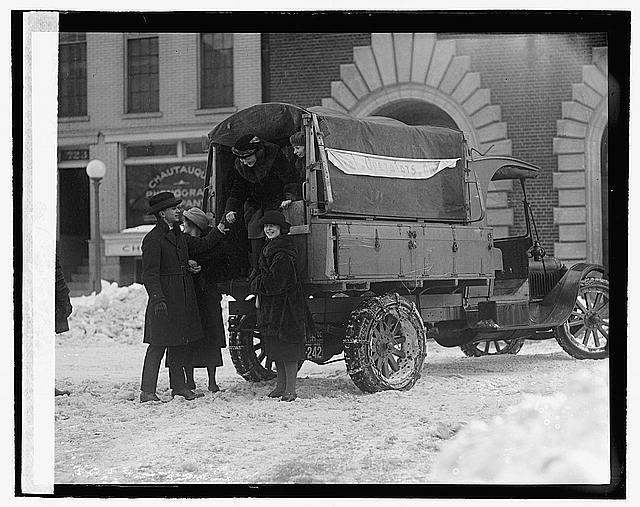 Photo:Chautauqua New York 1910s Telephone Company Truck Snow Scene