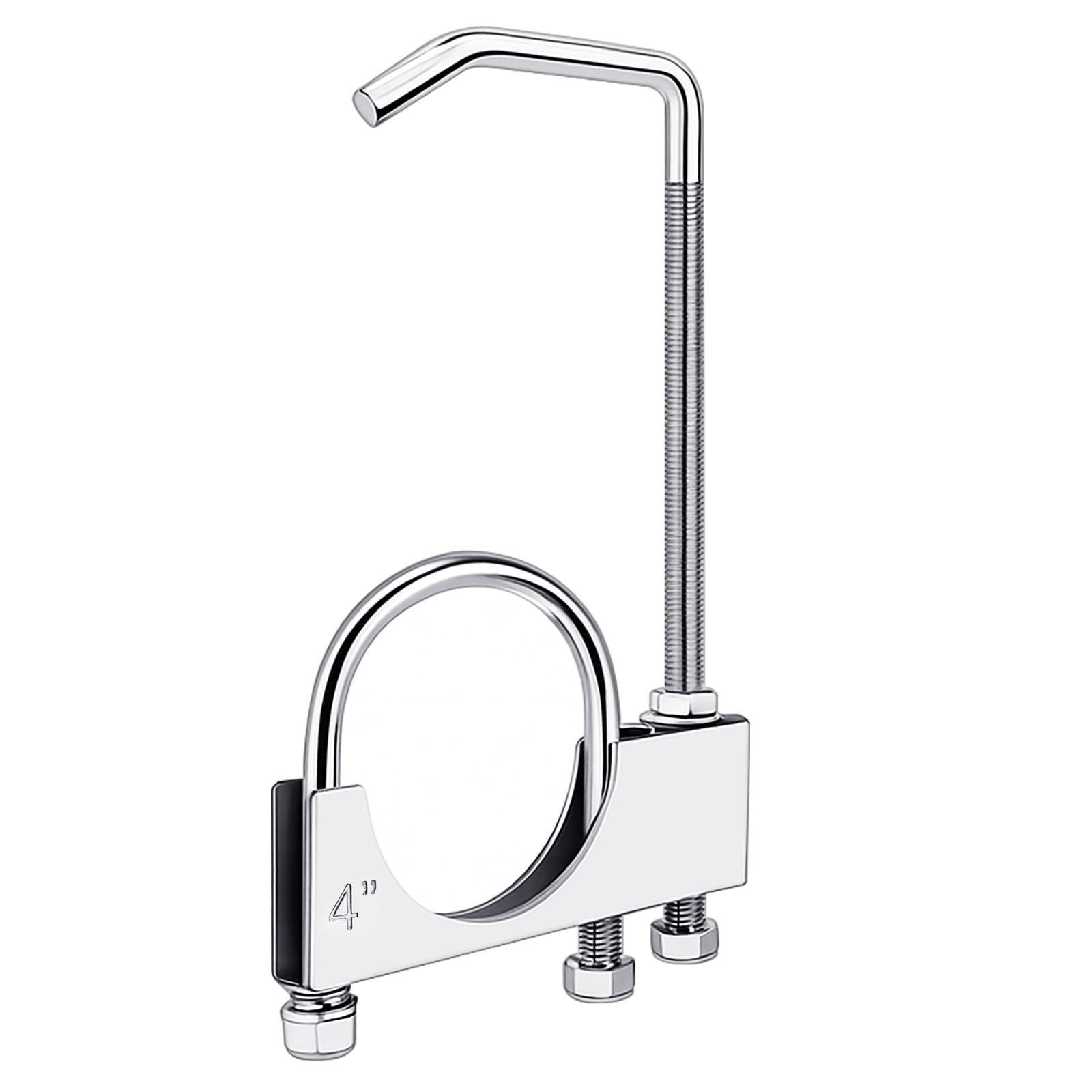 2 Pcs 4 Inch Universal Exhaust Clamp with Hanger