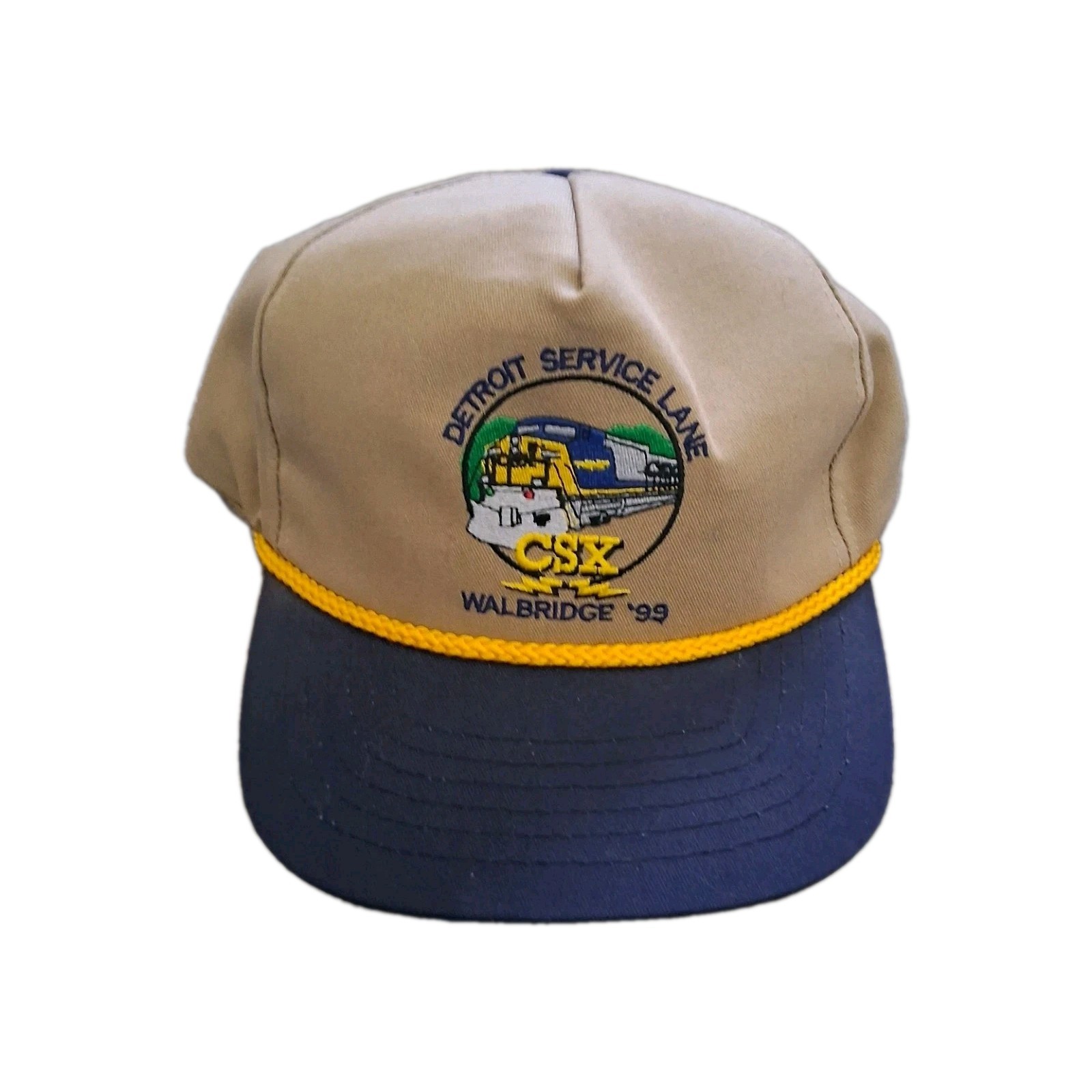 Vintage CSX Detroit Service Lane Walbridge \'99 Train Railroad Snapback Hat New