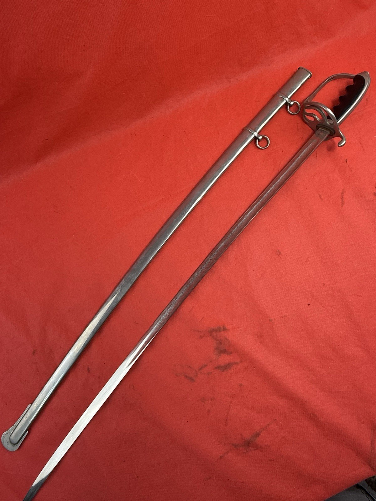 Original WW1 Era U.S. M1902 Army Officer Sword Double Etched Blade
