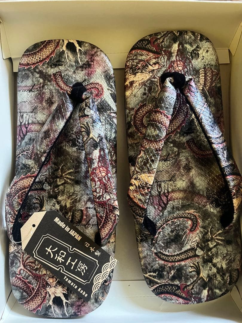 Yamato Kobo Japanese Mens Setta Sandals Traditional Pattern Made Japan