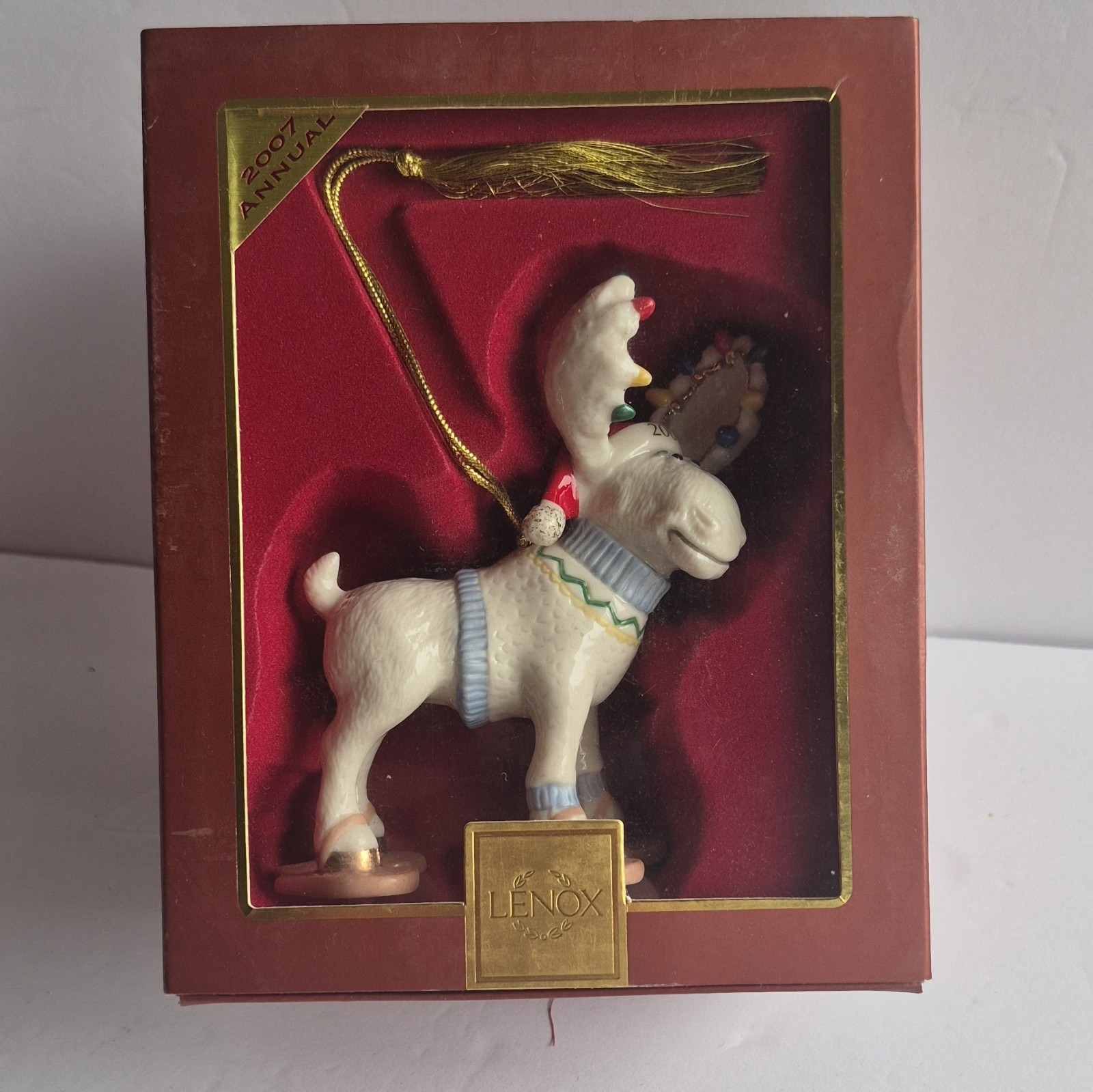 Lenox 2007 Moose Annual Ornament MARCEL  Merry Mooseshoes MIB