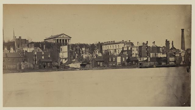 Richmond Virginia Civil War 1865 Canal Basin Capitol Custom House War Damage