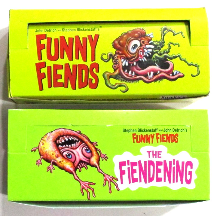 FUNNY FIENDS 1st & 2nd SERIES EMPTY DISPLAY BOXES (NO CARDS) ALA UGLY STICKERS