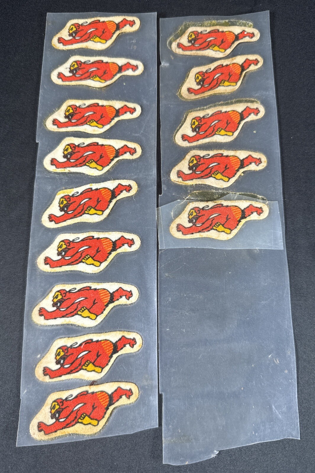 ✨NOS Trans-Dapt vintage 1960's Rare Iron On Felt Patch- 1 7-16”x 1”✨