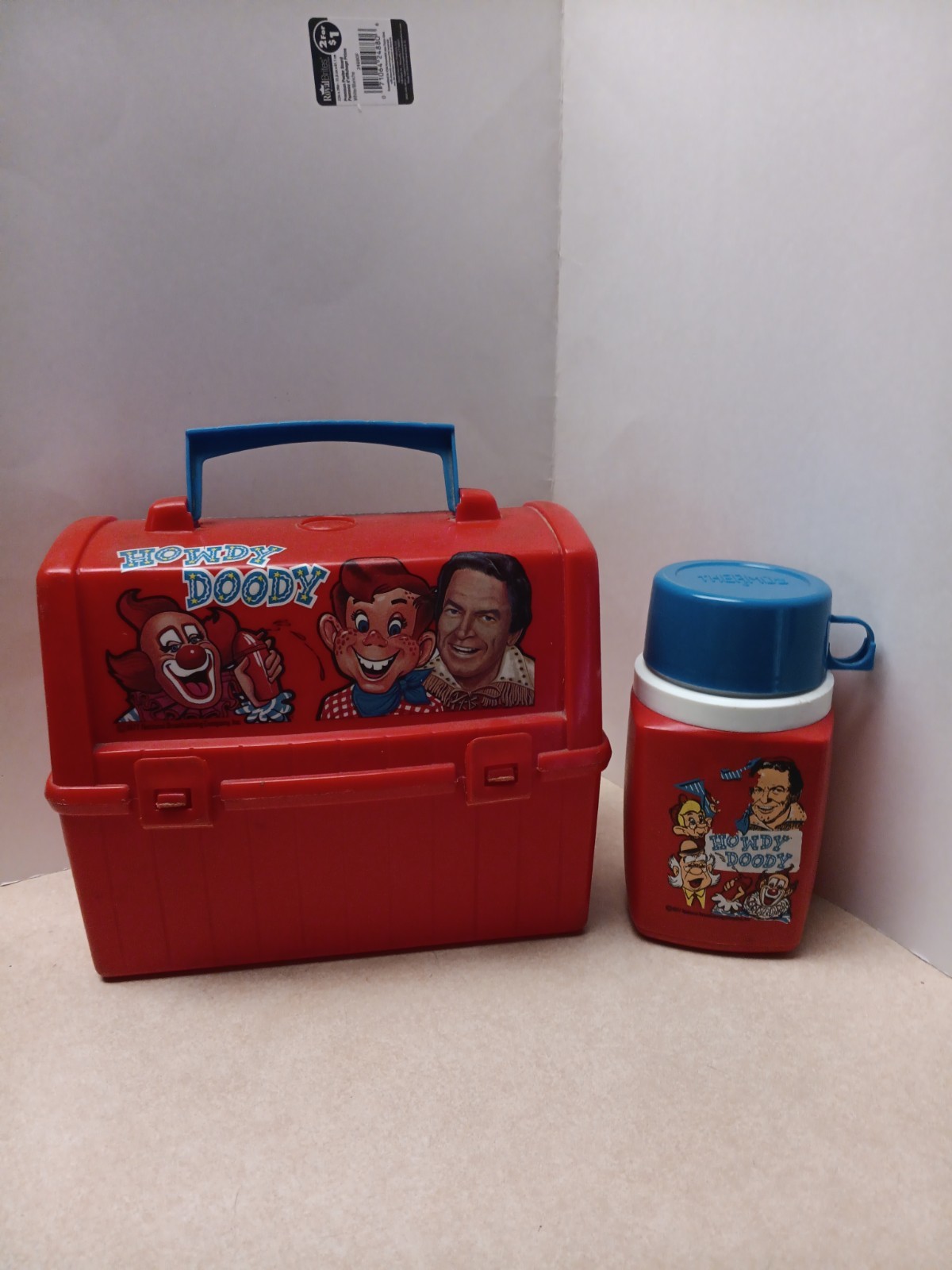 Vintage Howdy Doody Lunchbox With Thermos 1977 King Seeley Thermos Co. Red Blue