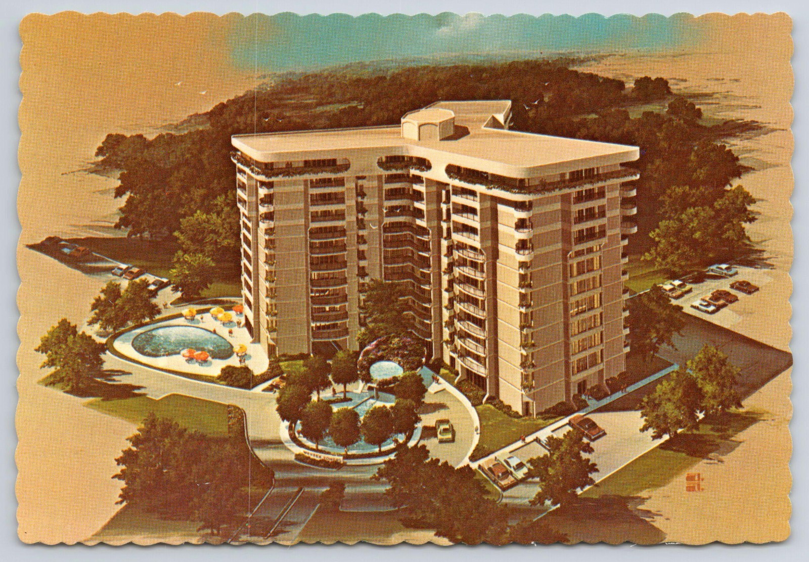 1974 Wessex Towers Condos Ad Nashville Tennessee TN 4x6 MINT Postcard