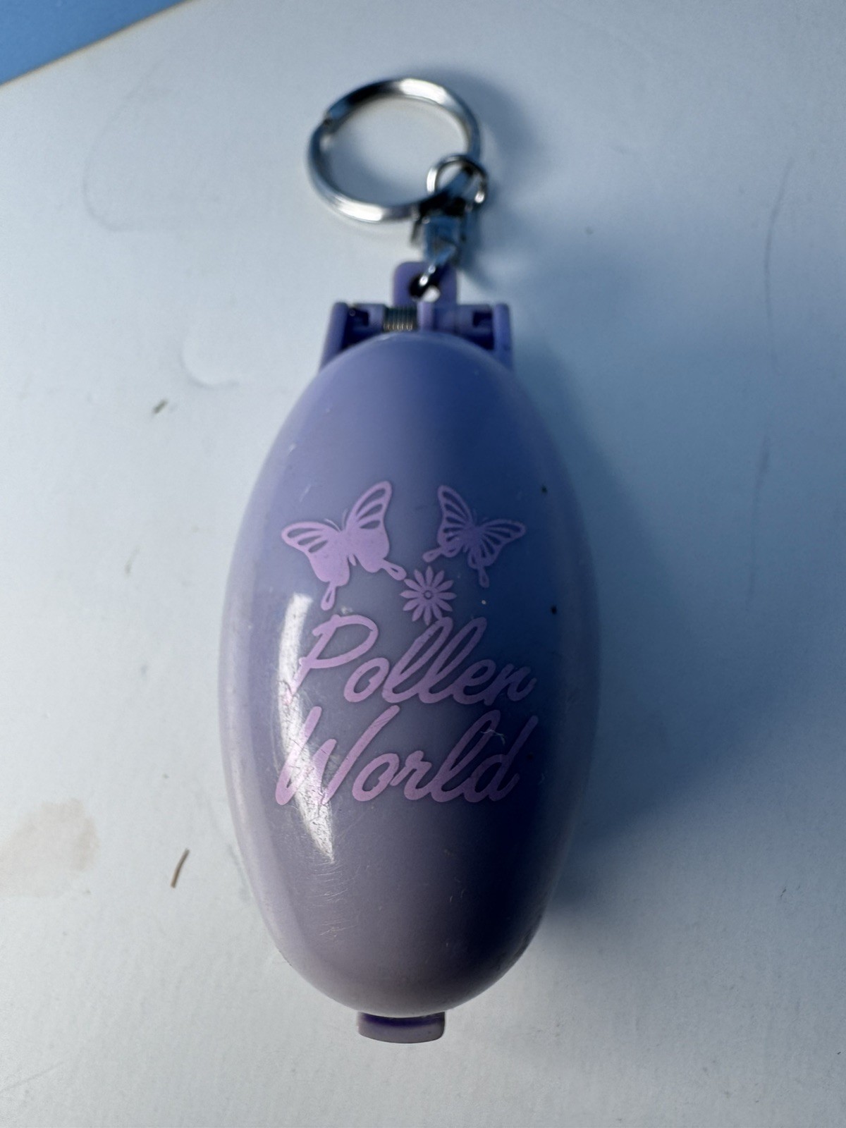 VTG 1993 Takara Pocket Critters Keychain Toy Pollen World Butterfly Purple Case