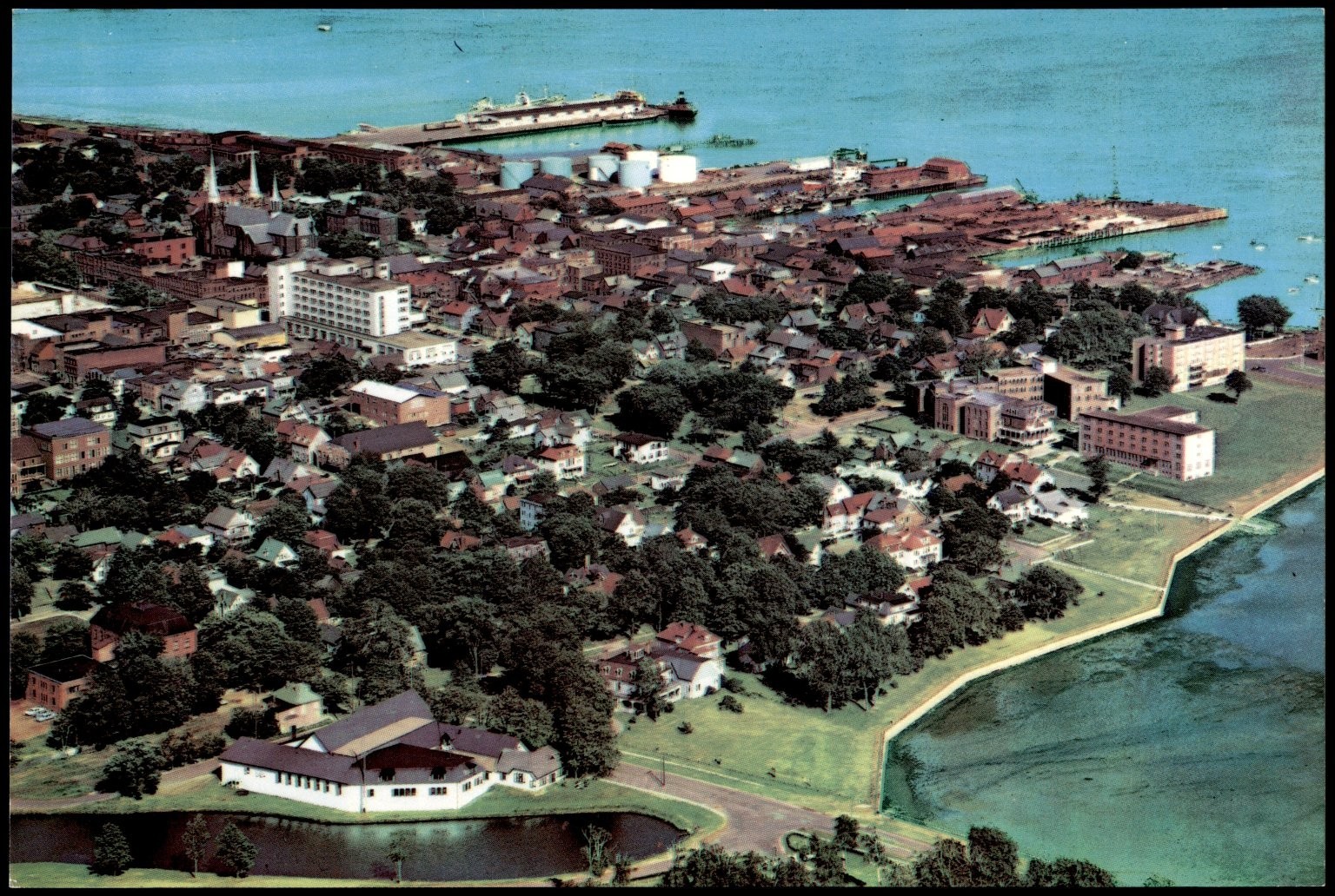Vintage 1978 Aerial Postcard of Historic Charlottetown PEI Canada by G. Hunter