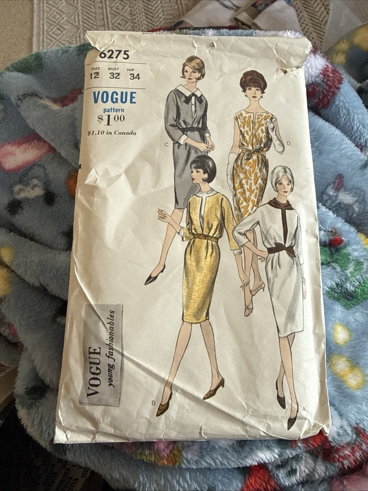 Vintage Vogue Pattern #6275 Size 12