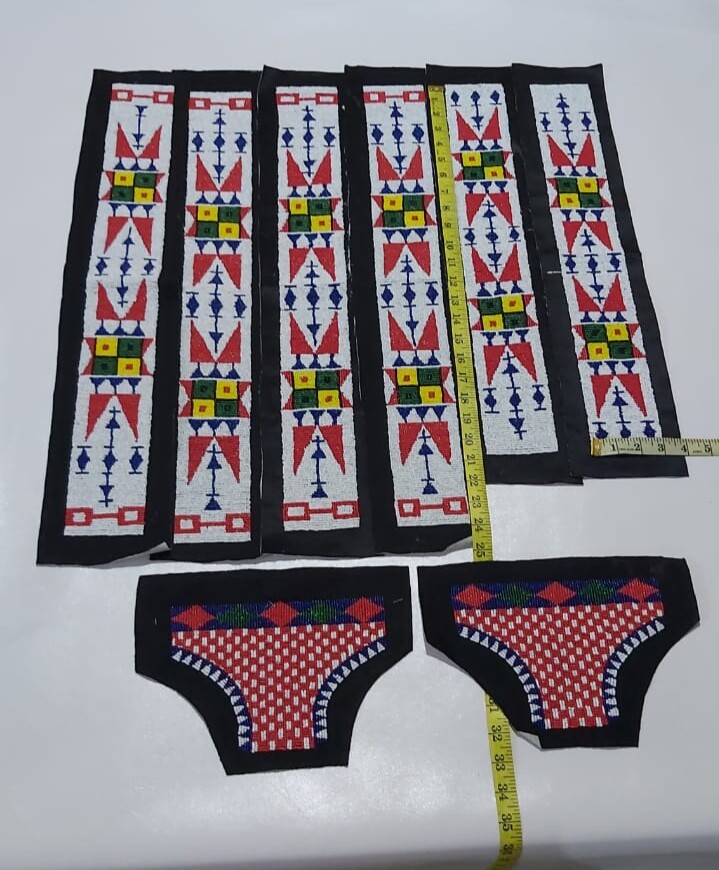 Handmade Old American Sioux Bead work for War Shirts / Pants / Legging BWD175