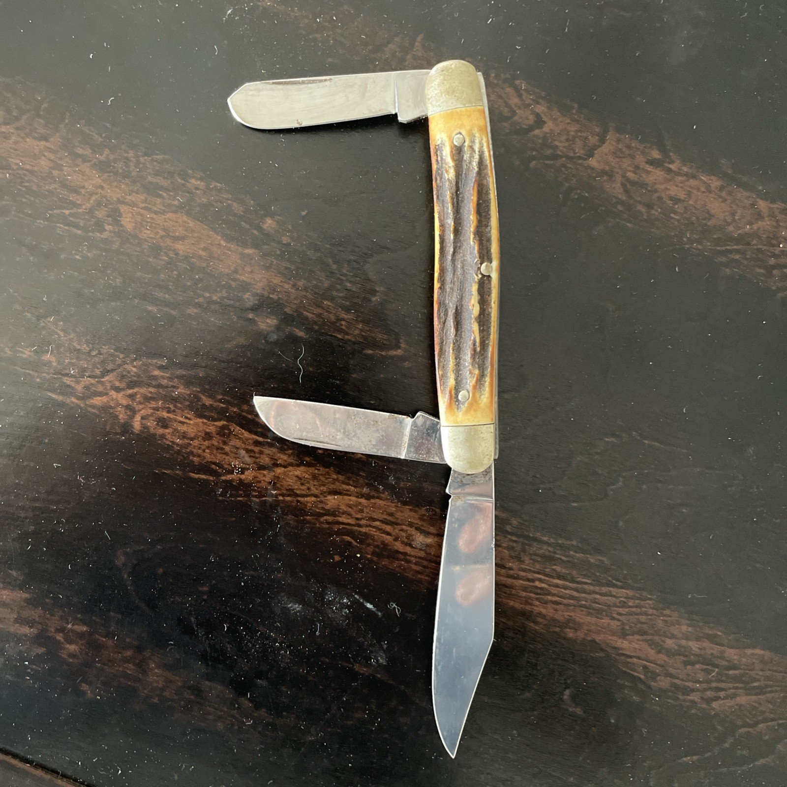 Boker Tree Brand Solingen 4474 3-Blade Stockman Stag Bone Handle Folding Pocket