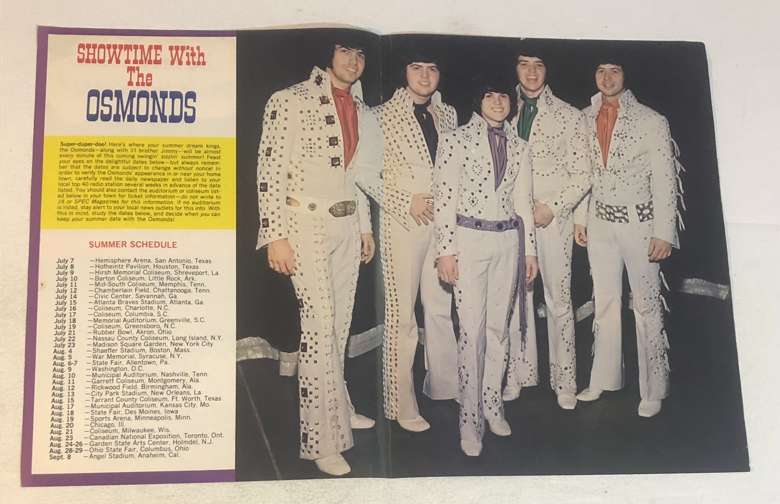 Showtime With The Osmonds Donny Osmond 1970s Vintage Centerfold Print