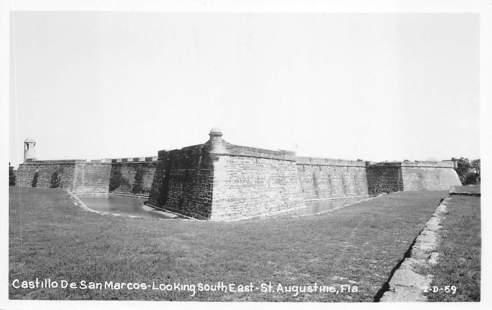 Cline RPPC - St. Augustine FLORIDA - Castillo De San Marcos - Looking South East