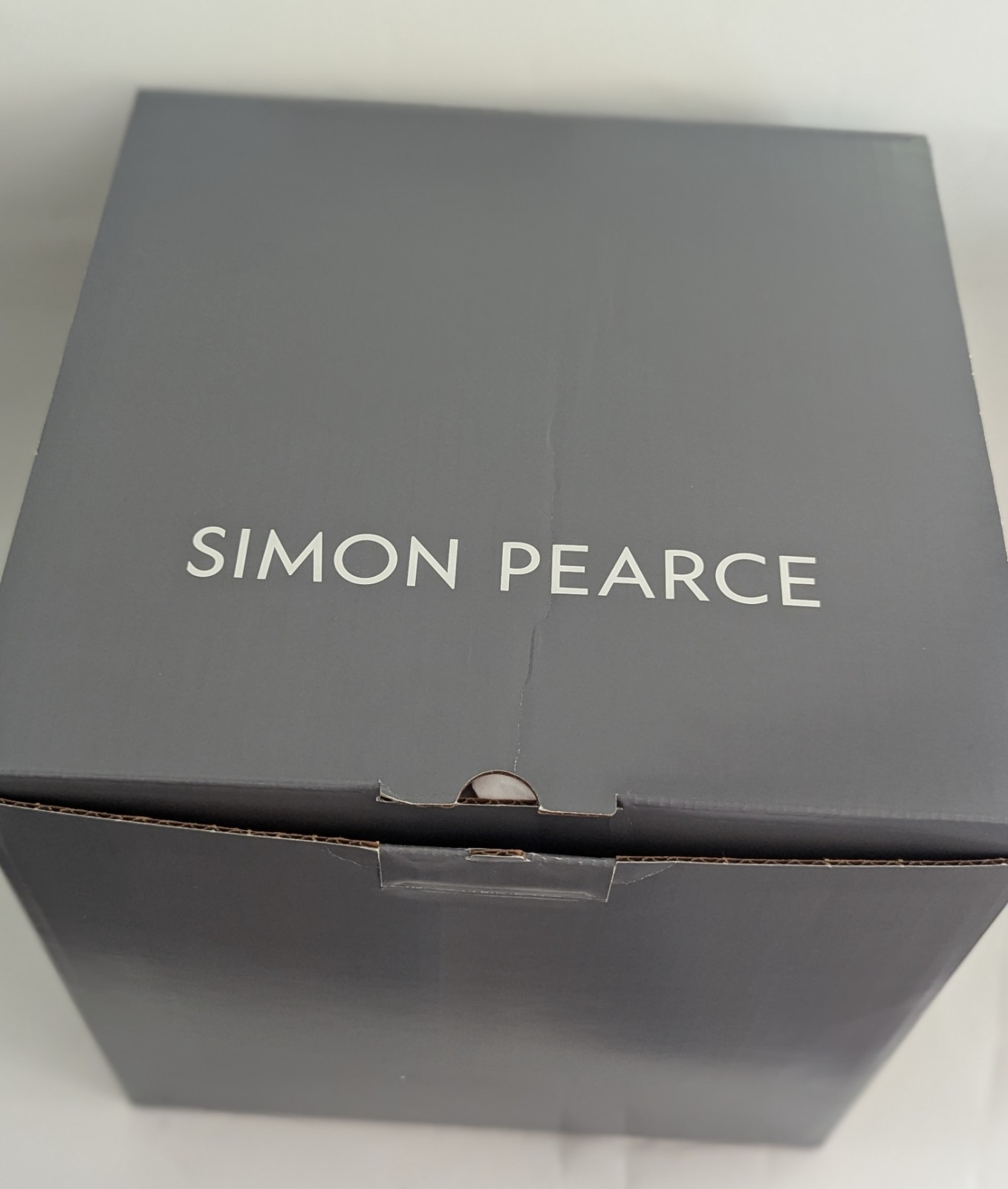 New Simon Pearce Glass Revere Hurricane Candle Holder Box 9.5