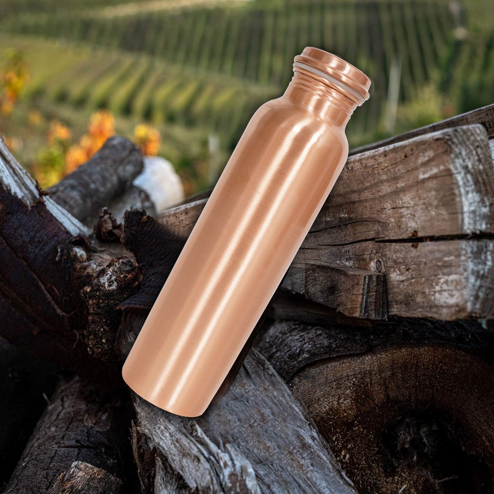 Indian Ayurveda Health Benefits 33 oz ,100% Pure Copper Water Bottle for Yoga.