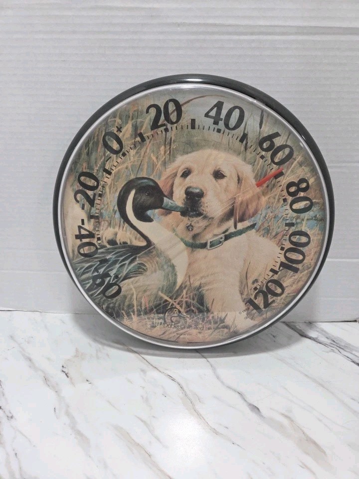 Vintage 1996 Ducks Unlimited Thermometer Acu-Rite 12