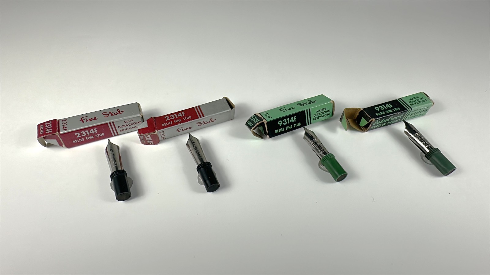One (1) NOS Esterbrook Fountain Pen Nib — (2) 2314F Stub + (2) 9314F Stub Mint