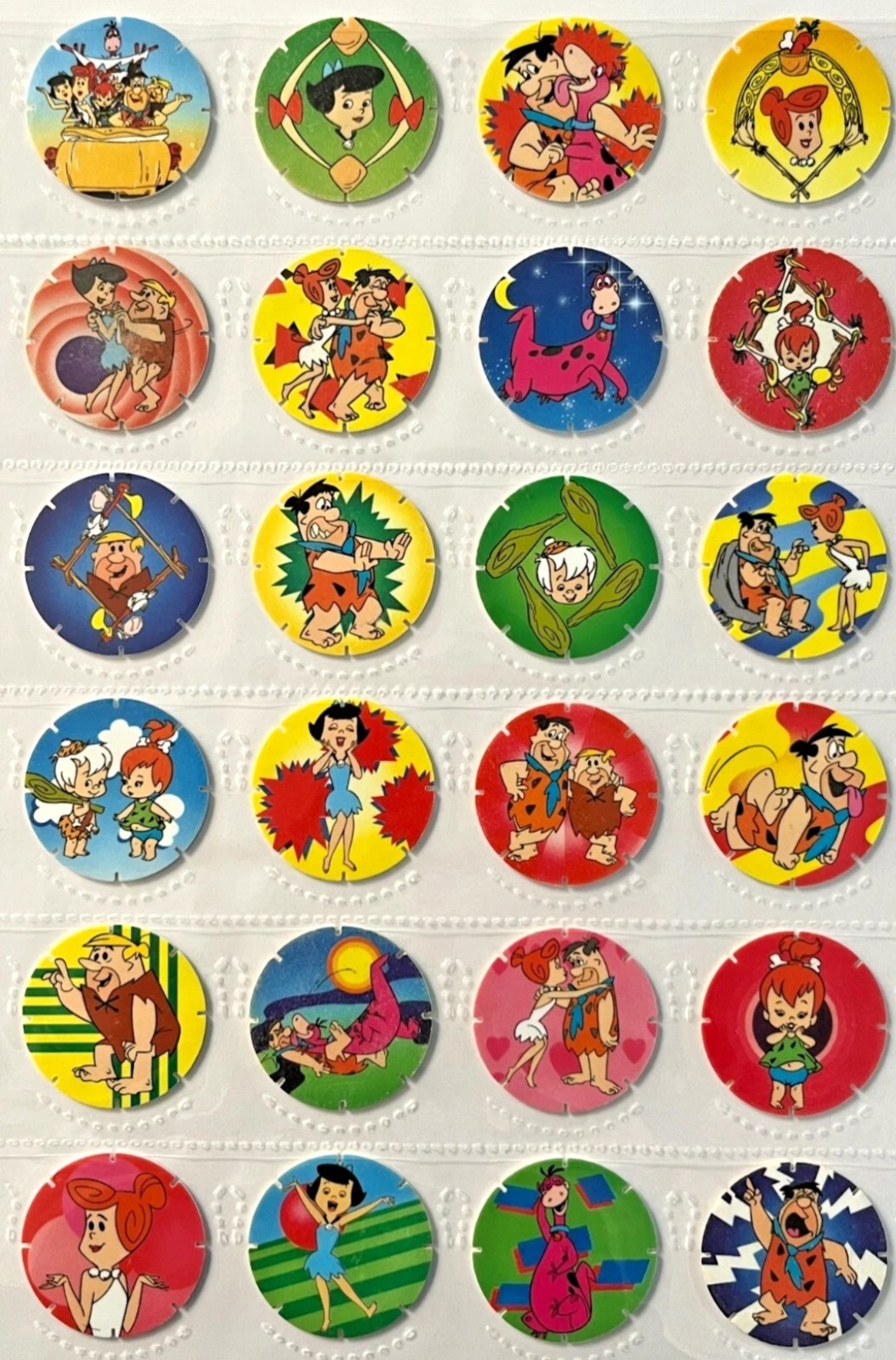 HANNA BARBERA FLY TAZOS Full Set 100/100 NETHERLANDS 1995 Pogs The Flintstones