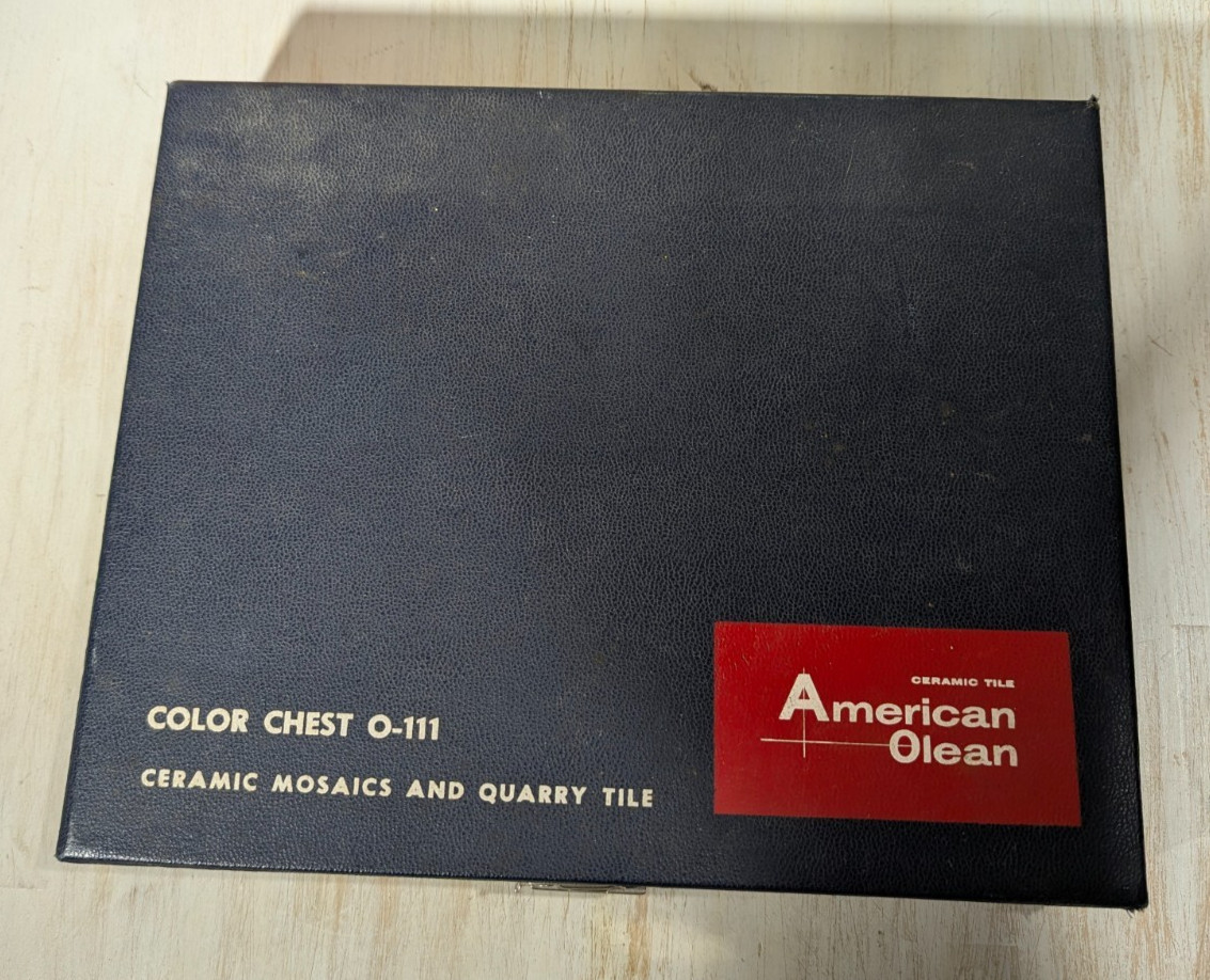 Vtg American Olean Salesman Sample Color Chest O-111 Sample Case BOX ONLY