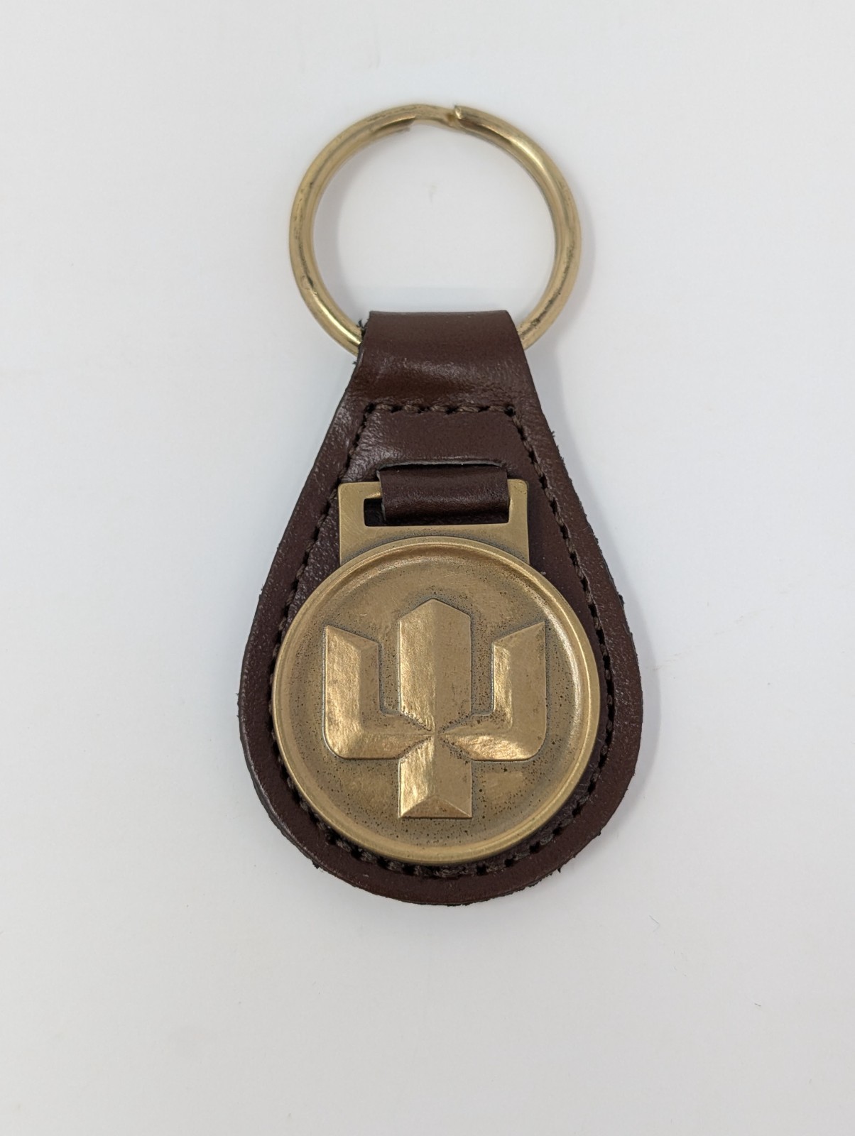 1990, New Lockheed Trident II Submarine Leather Brass Key holder 1st Outload