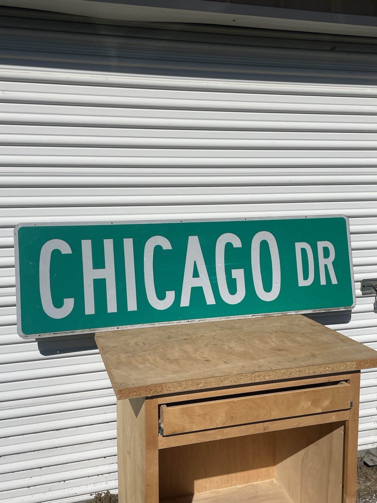 Vintage Chicago Dr Retired Sign Cool Piece
