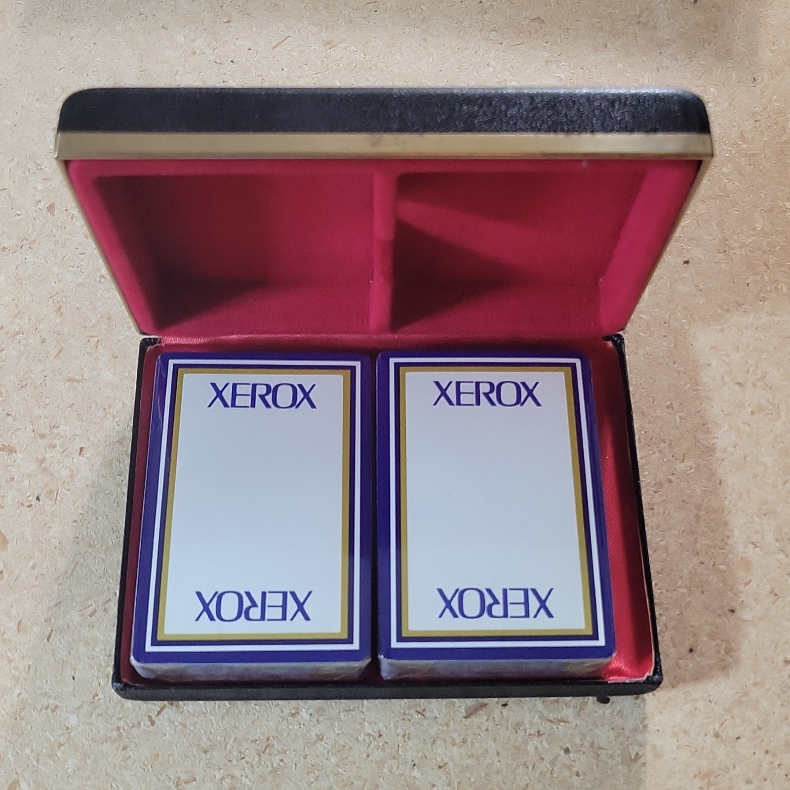 Xerox Advertising Vintage Pre-1970 Playing Cards Double Deck Set in Case