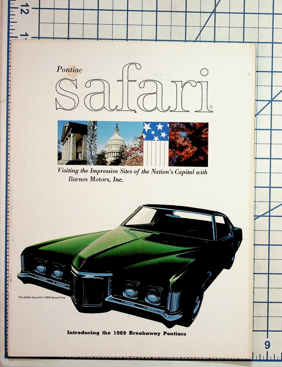 1969 Pontiac Safari Brochure Washington DC Travel Barnes Motors Auto Catalog