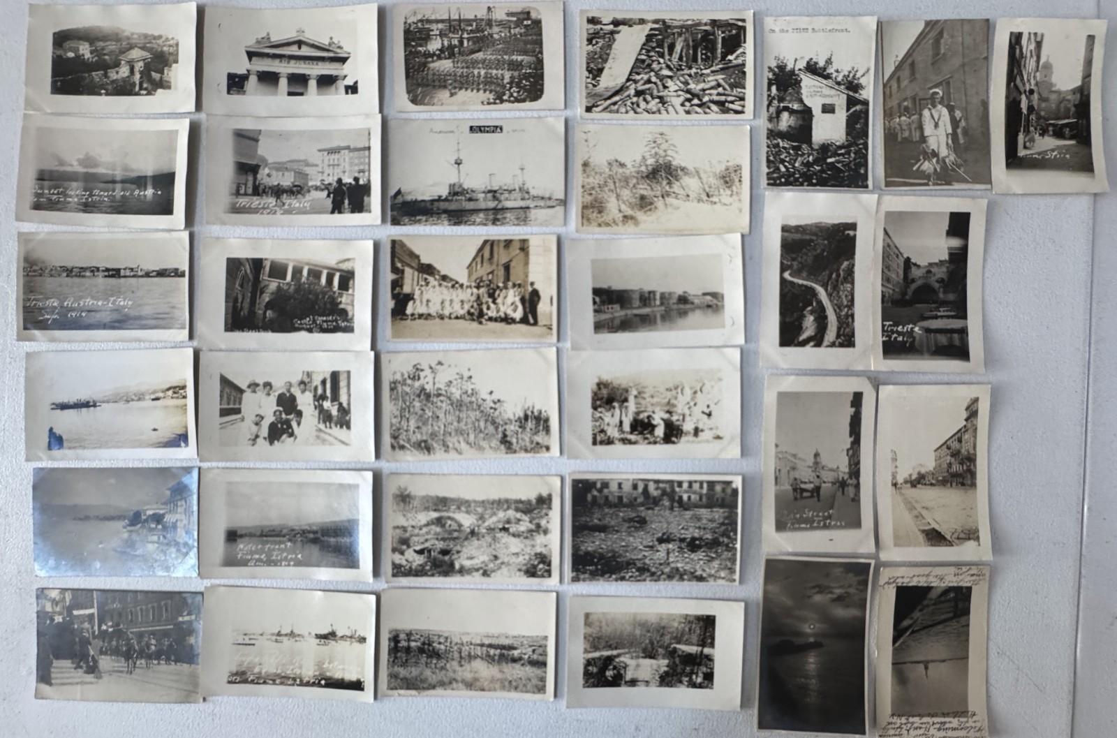 LOT 33 VINTAGE WWI TRIESTE ITALY MONFALCONE BATTLEFIELD  RPPC PHOTOS