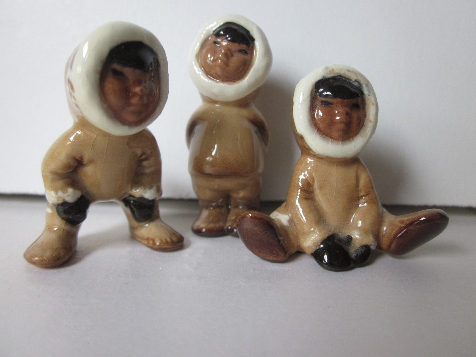 Set 3 Minature Hagen Renaker Eskimo Children