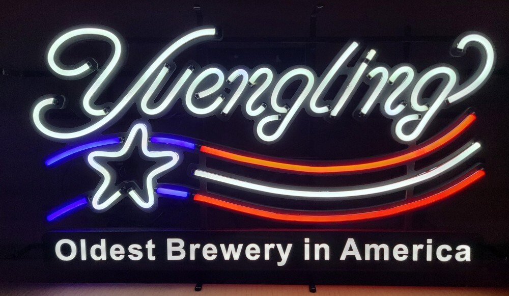 US STOCK Yuengling American Lager Flag Vivid LED Neon Sign With Dimmer 24
