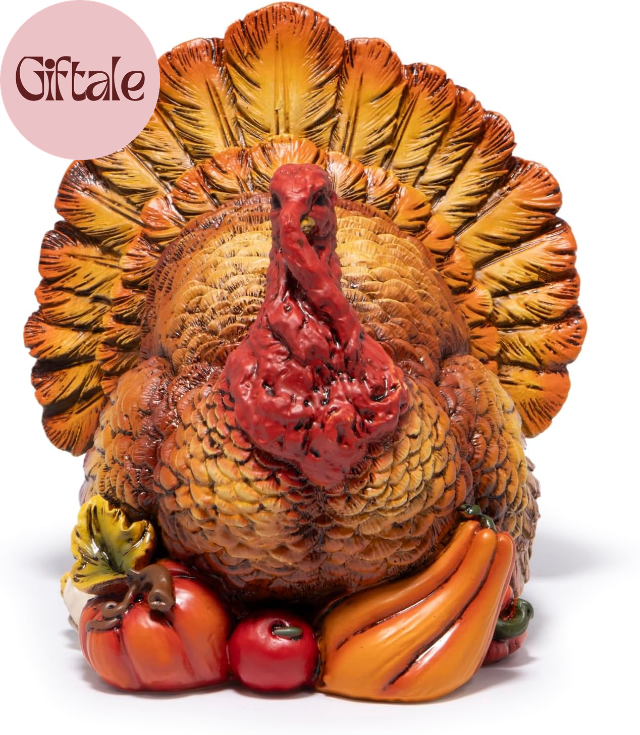 Thanksgiving Turkey Decoration Resin Fall Harvest Tabletop Centerpiece