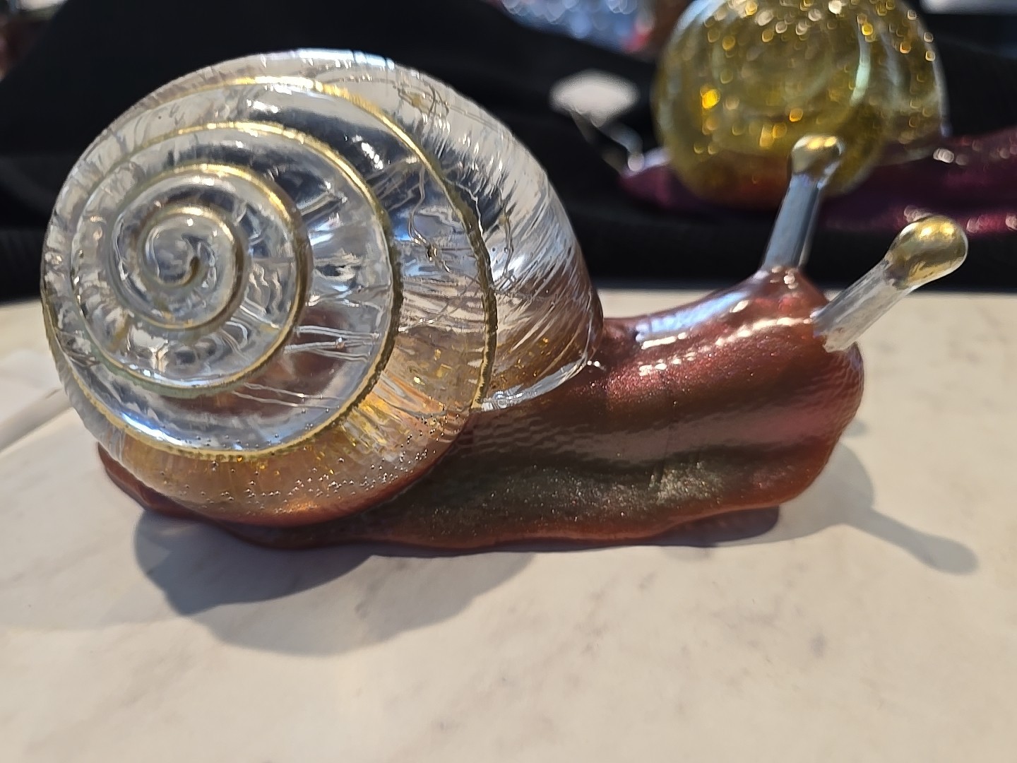 Handmade Resin Light Up Snail Decoration Gift 654