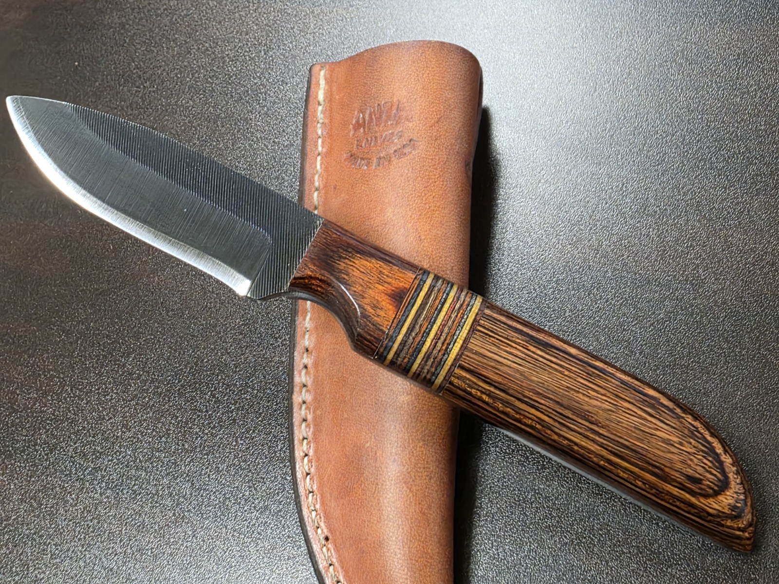 Vintage ANZA File Knife, Perfect Cond, Blued, 7.2\
