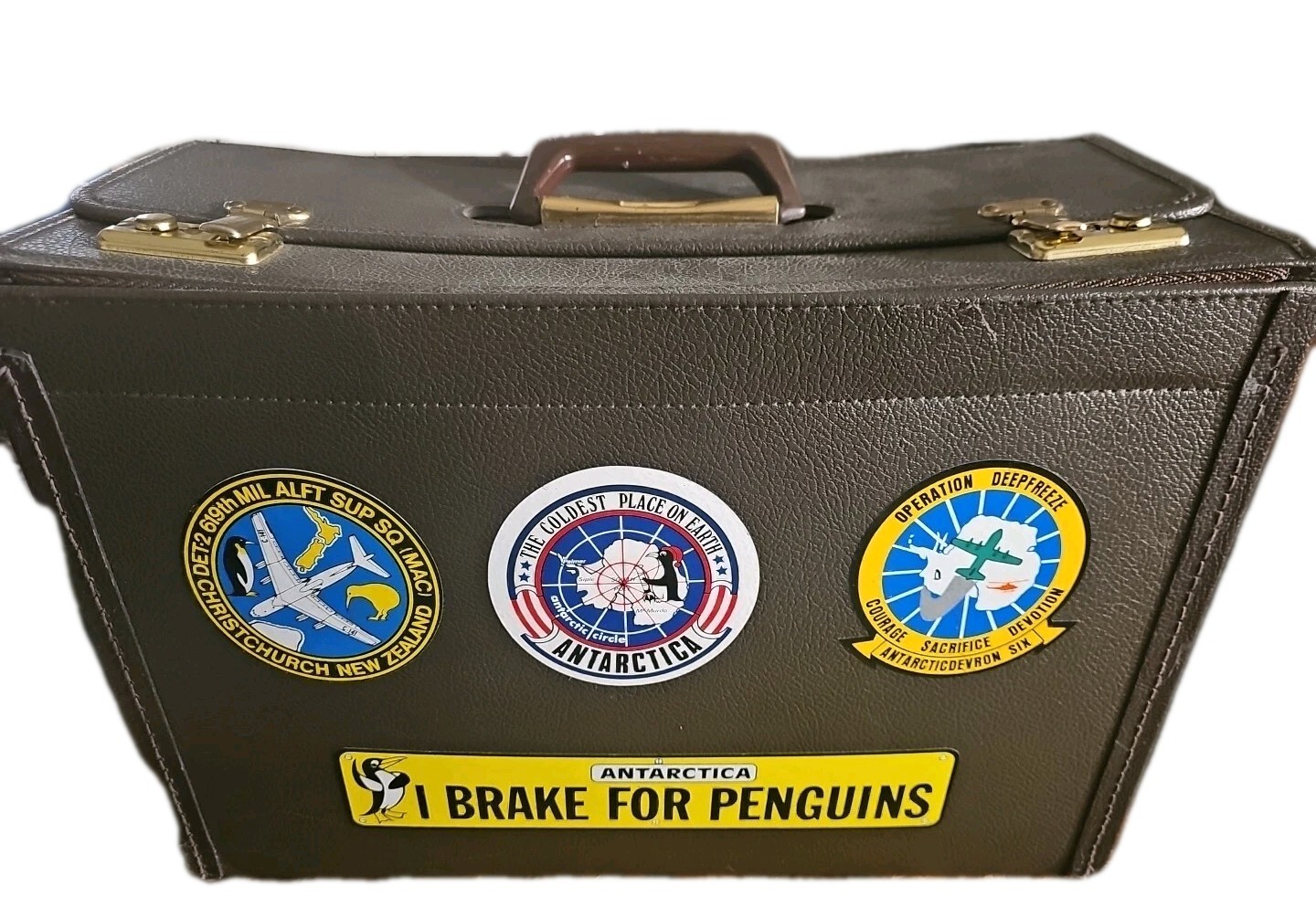 USAF Antarctica Deployment Hard Case w/ Stickers C-5 Galaxy Travis AFB McMurdo