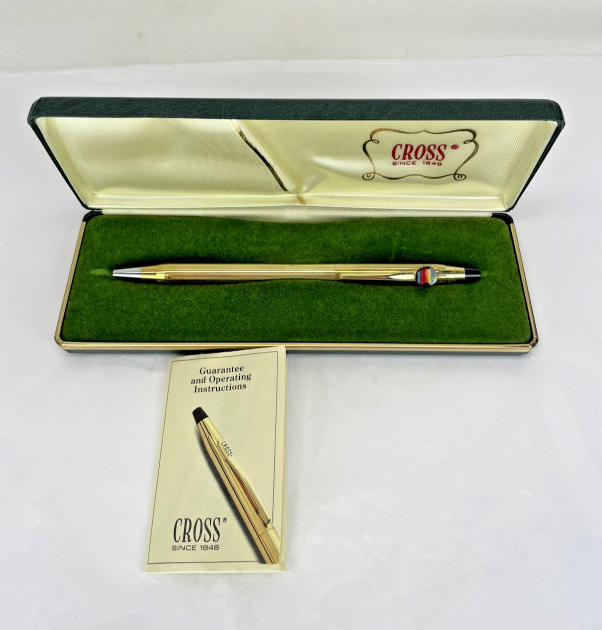 Vintage 1980’s Apple Rainbow Logo 10k Gold Filled Cross Pen