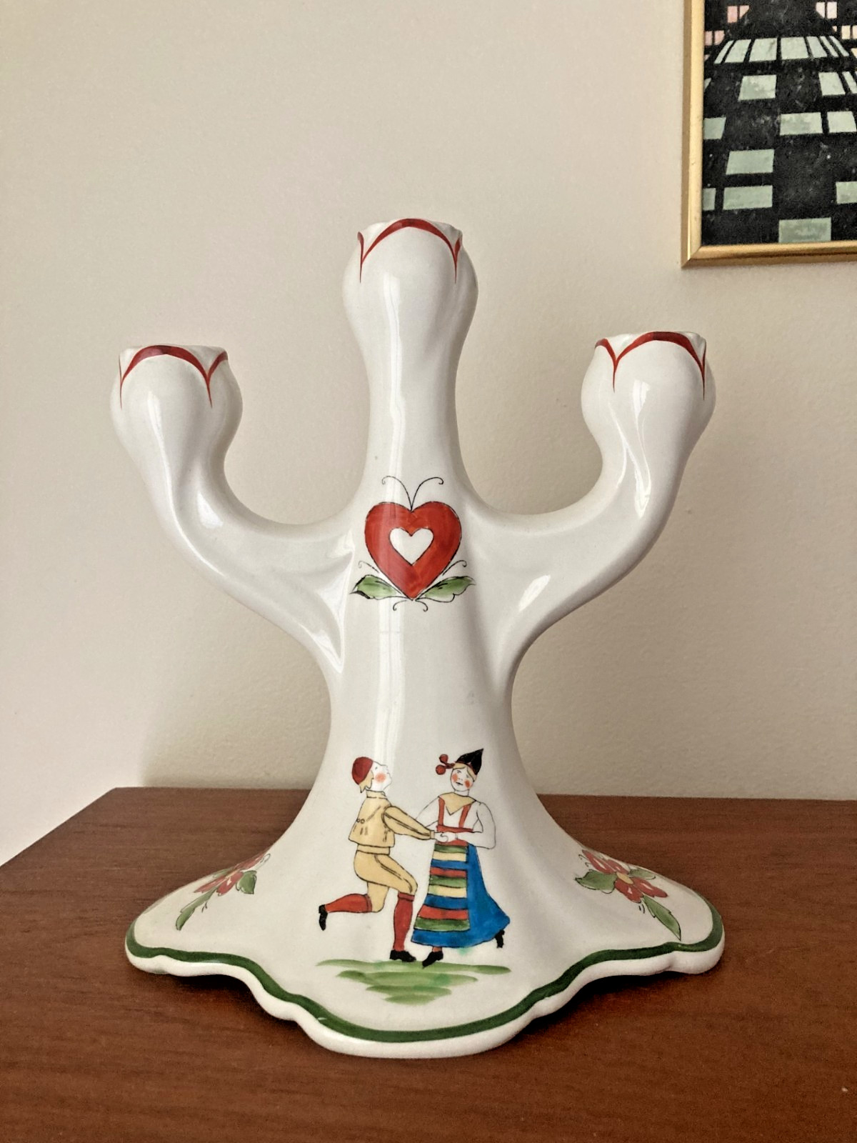 Swedish Candlestick Candleabra Rörstrand Daladansen Daldansen Dala Costume