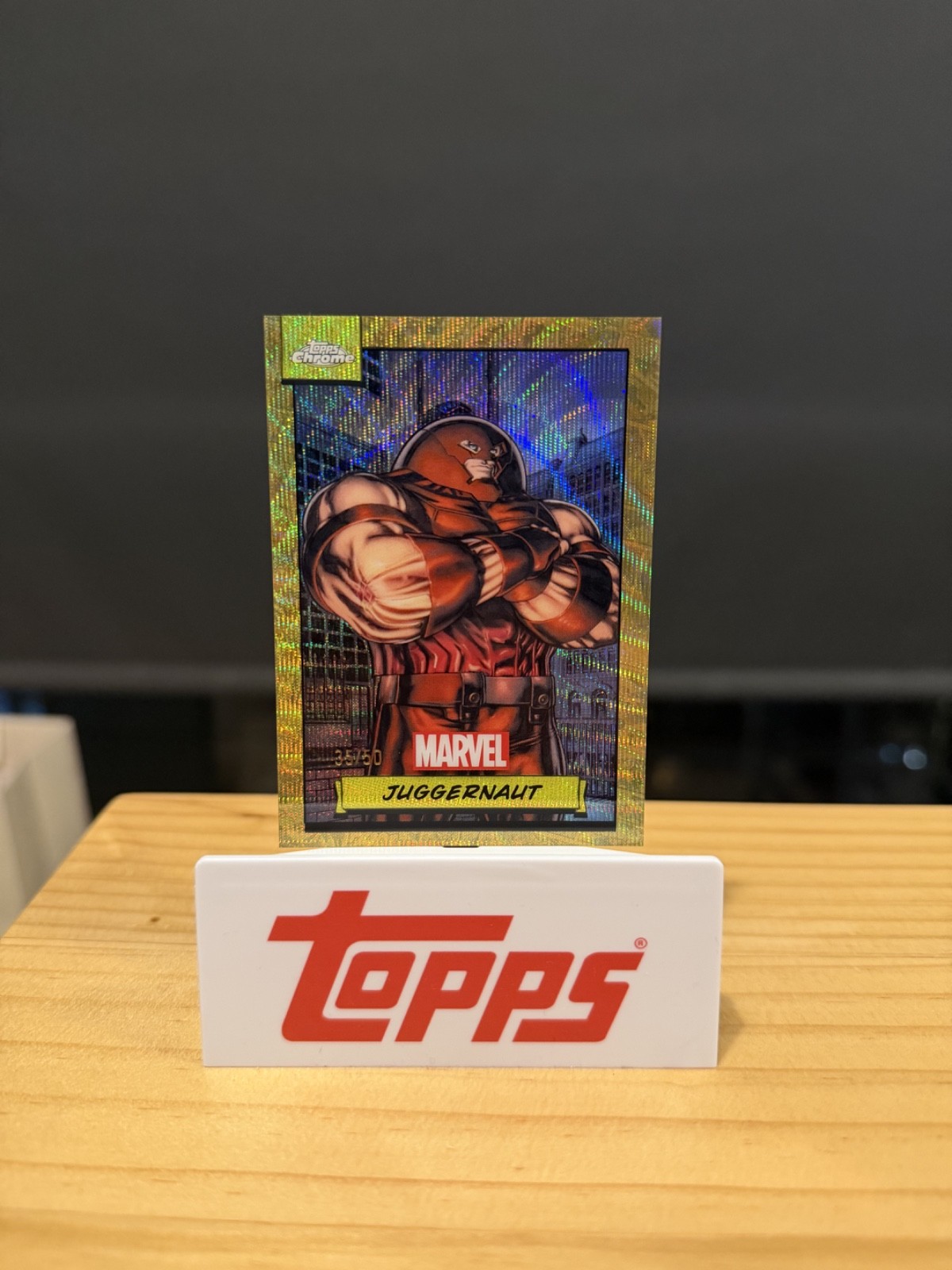 2024 Topps Chrome Marvel Juggernaut #6 Gold Wave /50