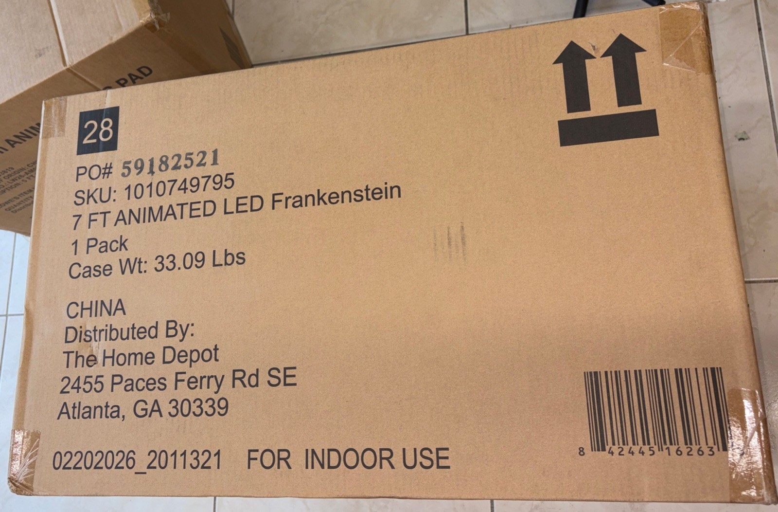 7 ft Animated LED Frankenstein Monster Lifelike Movements Spooky Halloween Decor
